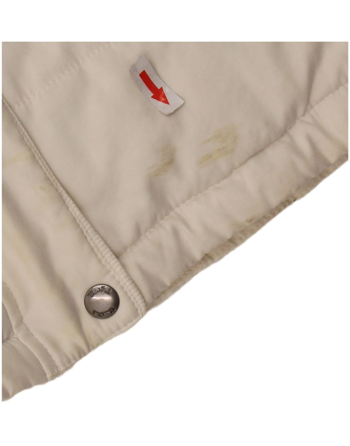 Женский утепленный жилет WEIRD FISH UK 14, большой белый полиэстер