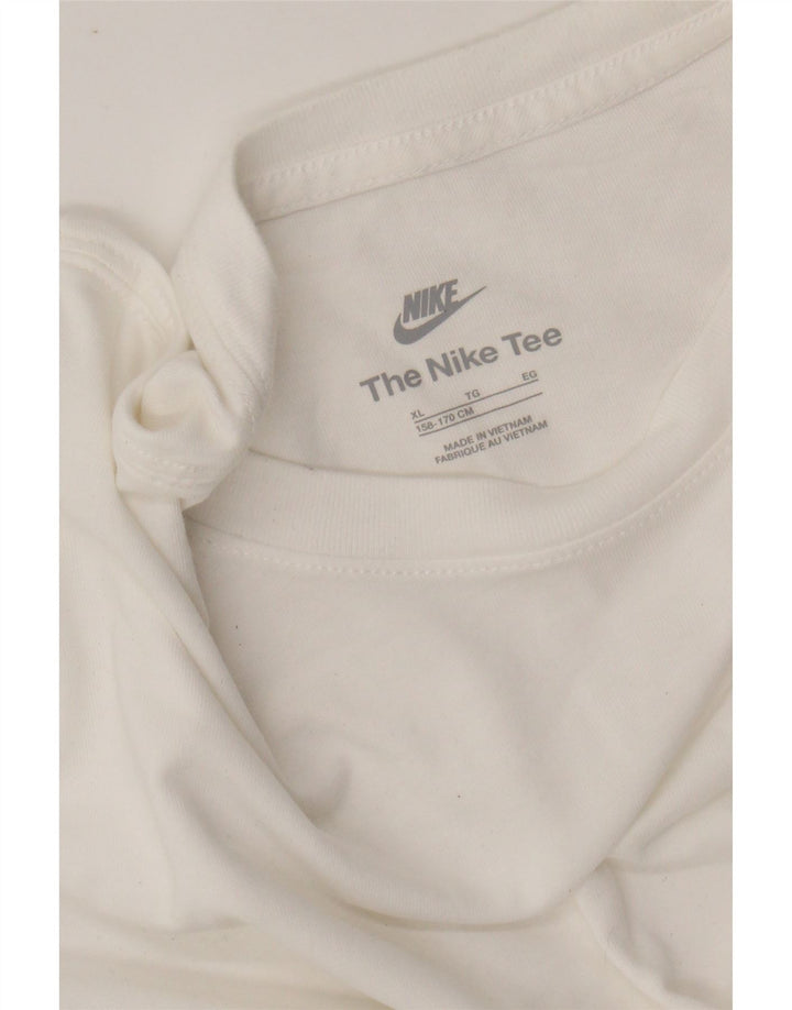 Футболка NIKE для мальчиков, топ 13–14 лет, XL, белая