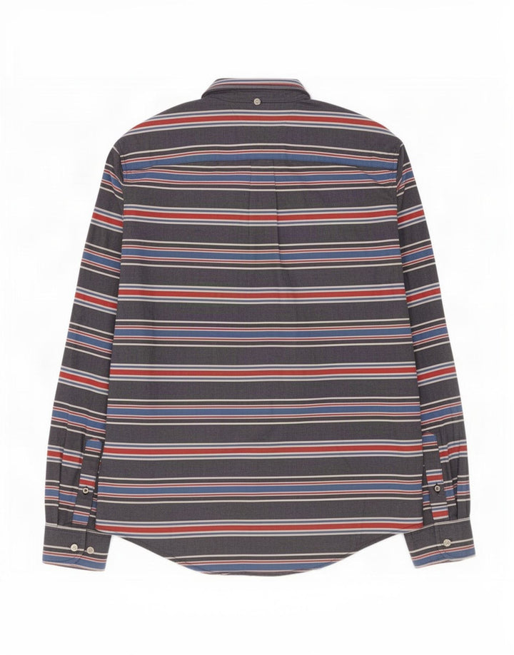 Мужская рубашка Tommy Hilfiger из хлопка в синюю полоску среднего размера