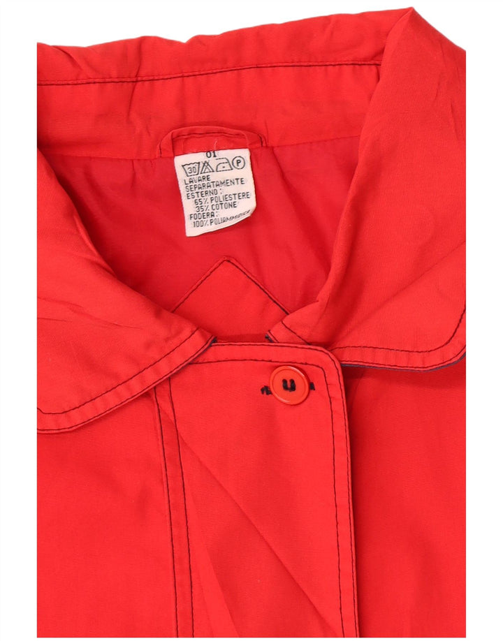 Винтажная женская куртка UK 18 XL, красный полиэстер