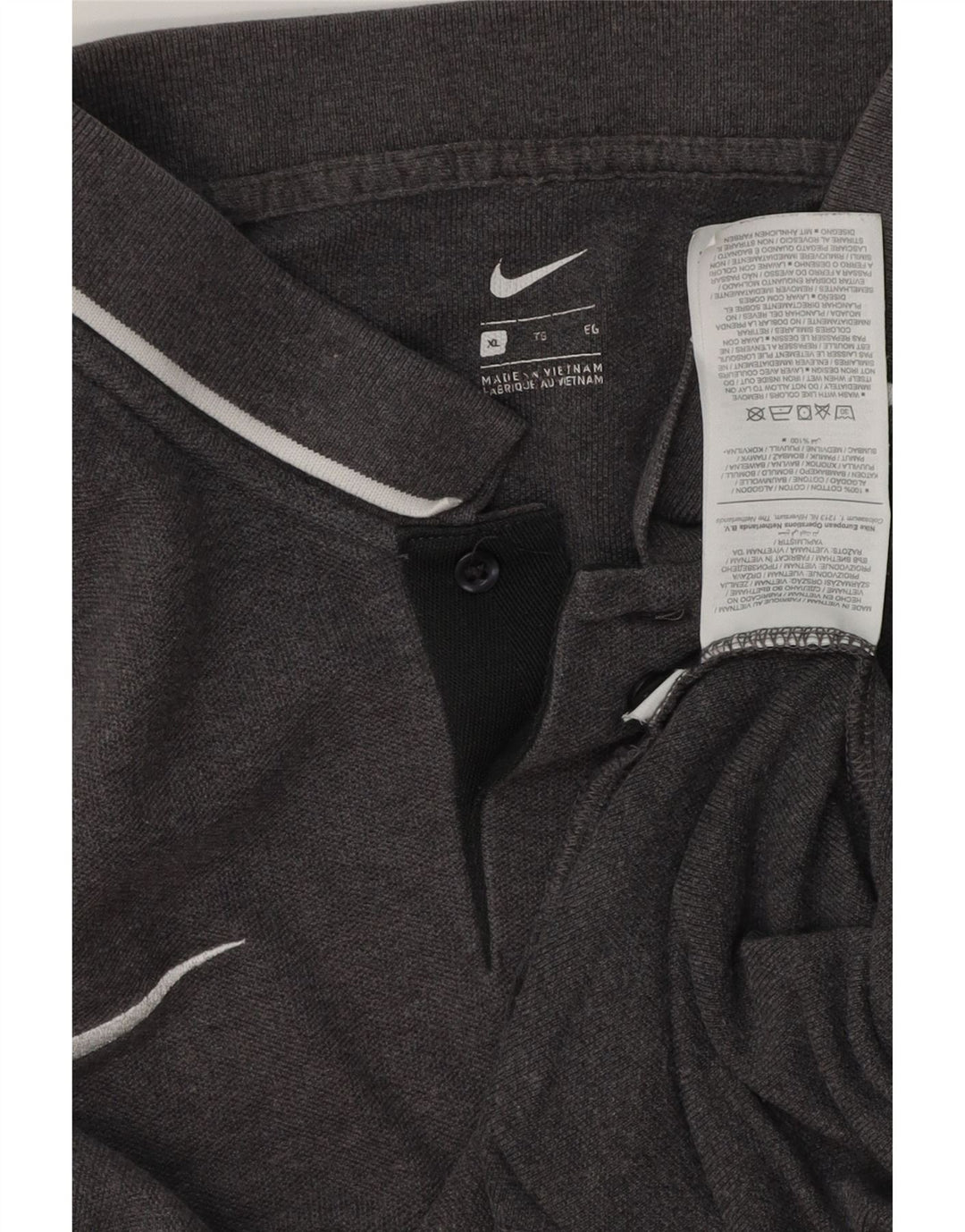 Мужская рубашка-поло NIKE XL, серая, хлопок