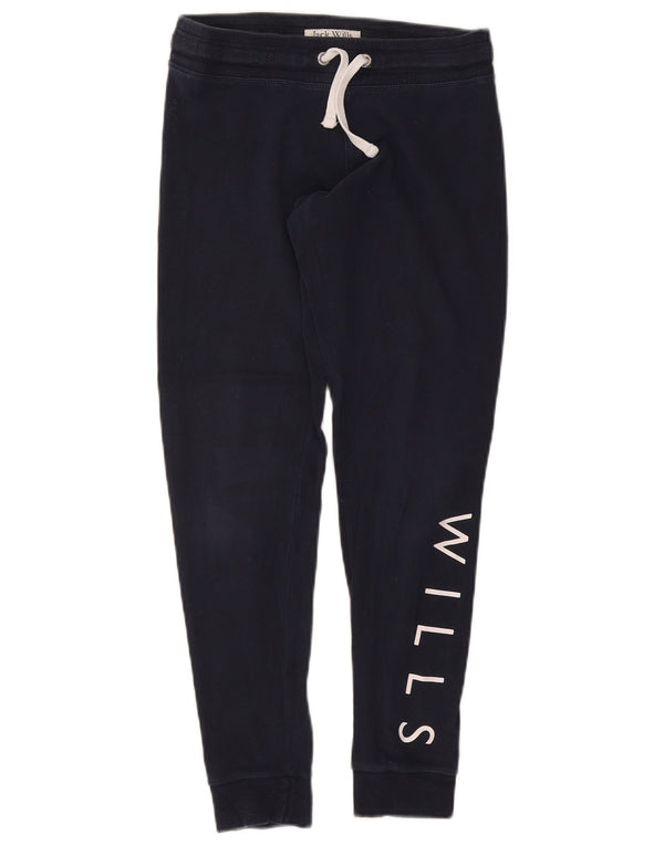 Женские спортивные брюки с графическим рисунком Jack Wills, джоггеры UK 10, маленькие, темно-синие