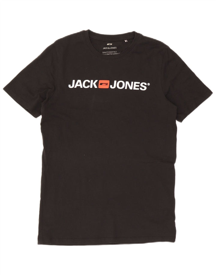 Мужская футболка с рисунком Jack & Jones, большая черная