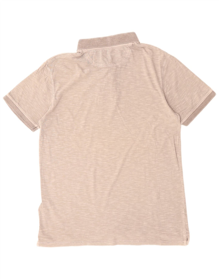 TIMBERLAND Мужская рубашка-поло приталенного кроя, средний серый цвет, хлопок с крапинками