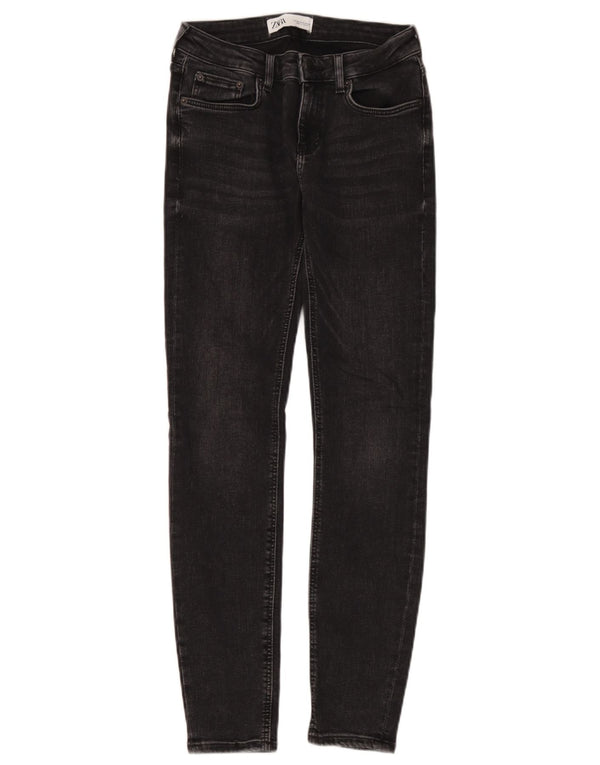 Женские джинсы скинни Zara EU 38, маленькие W28 L29, черные