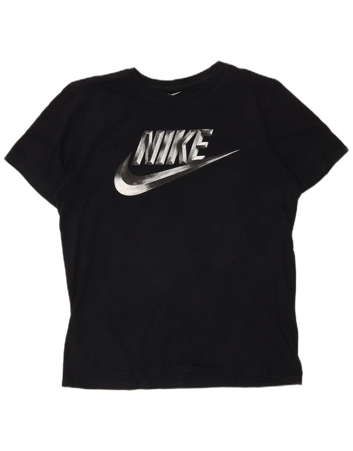 Мужская футболка спортивного кроя Nike с графическим рисунком, средний черный хлопковый топ