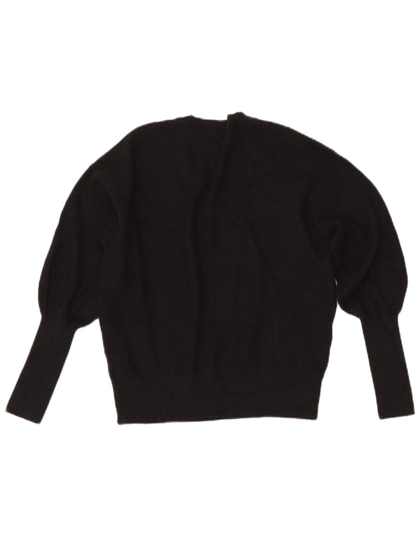 Женский укороченный джемпер с v-образным вырезом MARKS & SPENCER UK 10, маленький черный