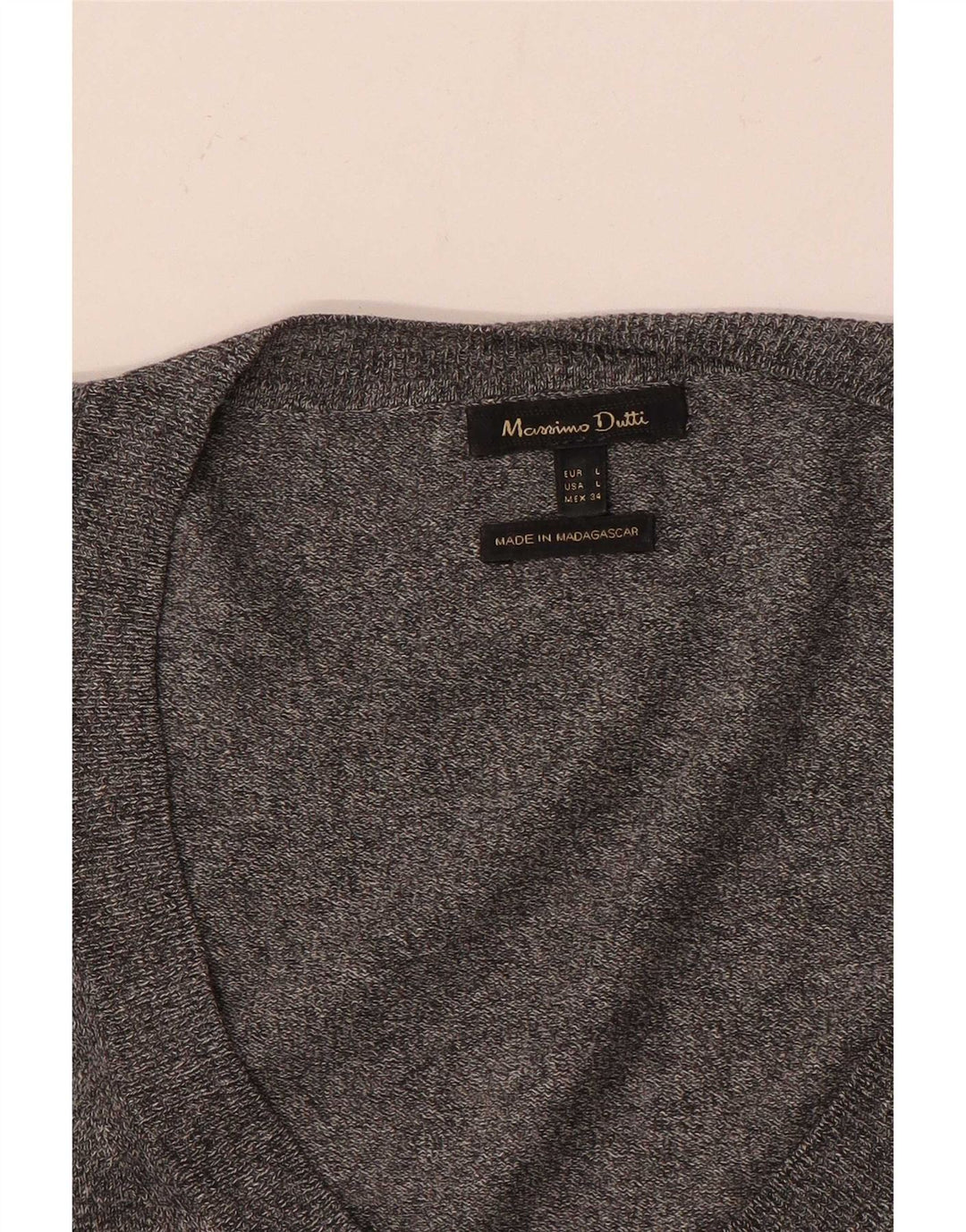 Женская туника с рукавом 3/4 Massimo Dutti UK 14, большой серый в крапинку