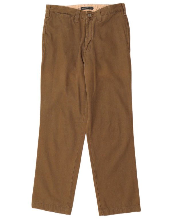 Мужские прямые брюки-чиносы Dockers цвета хаки W31 L32, хлопок цвета хаки