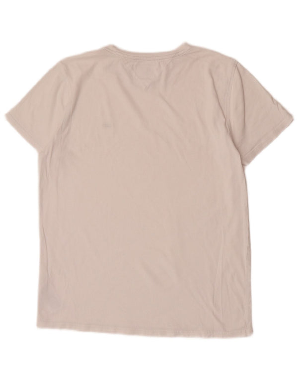 Женская футболка Tommy Hilfiger Top UK 12, средний белый хлопок