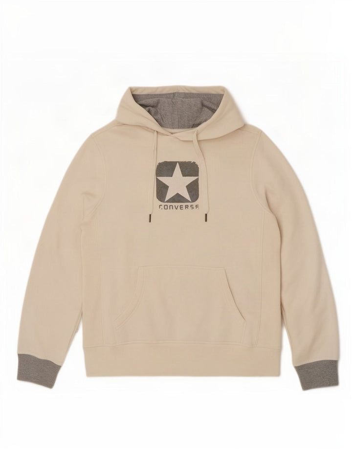 Мужской джемпер с капюшоном Converse с рисунком, средний, белый, хлопковый
