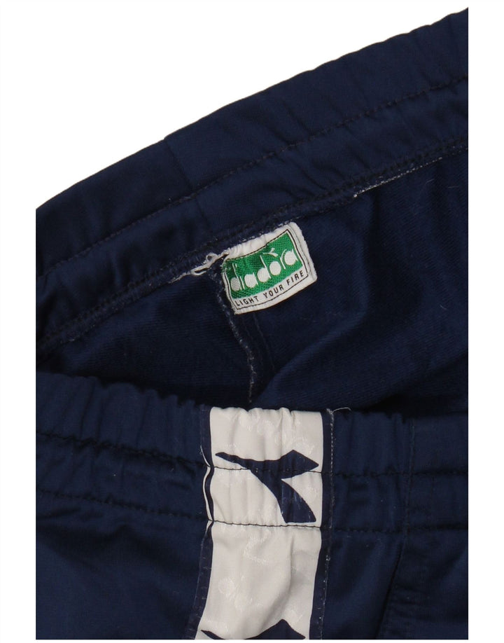 Мужские спортивные брюки Diadora с графическим рисунком, большие, темно-синие