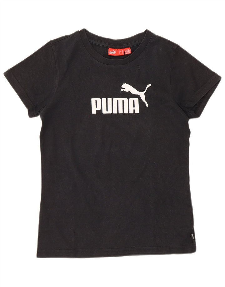 Женская футболка с рисунком Puma Top UK 8, маленькая черная