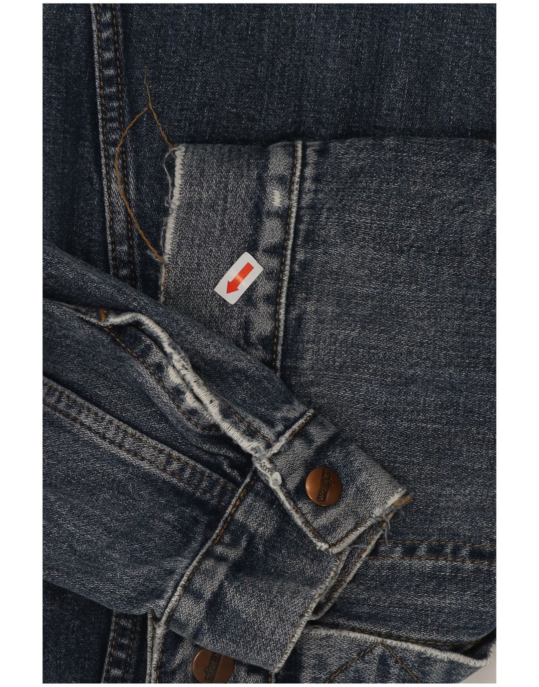 Женская джинсовая куртка Wrangler UK 14, хлопок среднего синего цвета