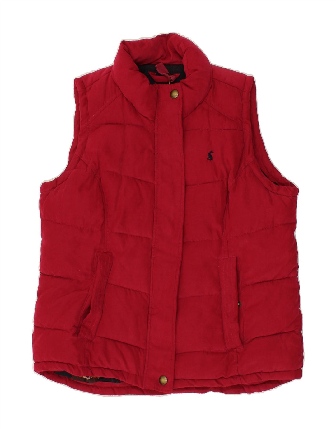 JULES Womens Padded Gilet UK 12 Medium Red Polyester Vintage Jules and Second-Hand Jules from Messina Hembry 