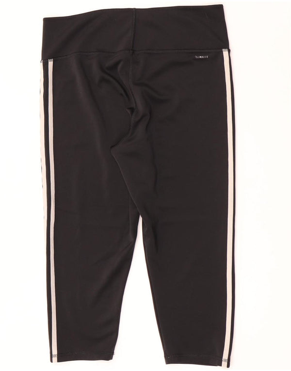 Женские леггинсы-капри Adidas Climalite UK 16/18, большой черный полиэстер