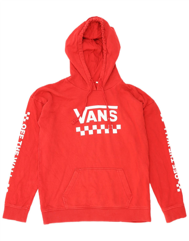 Мужской джемпер с капюшоном VANS, красный, хлопковый, среднего размера