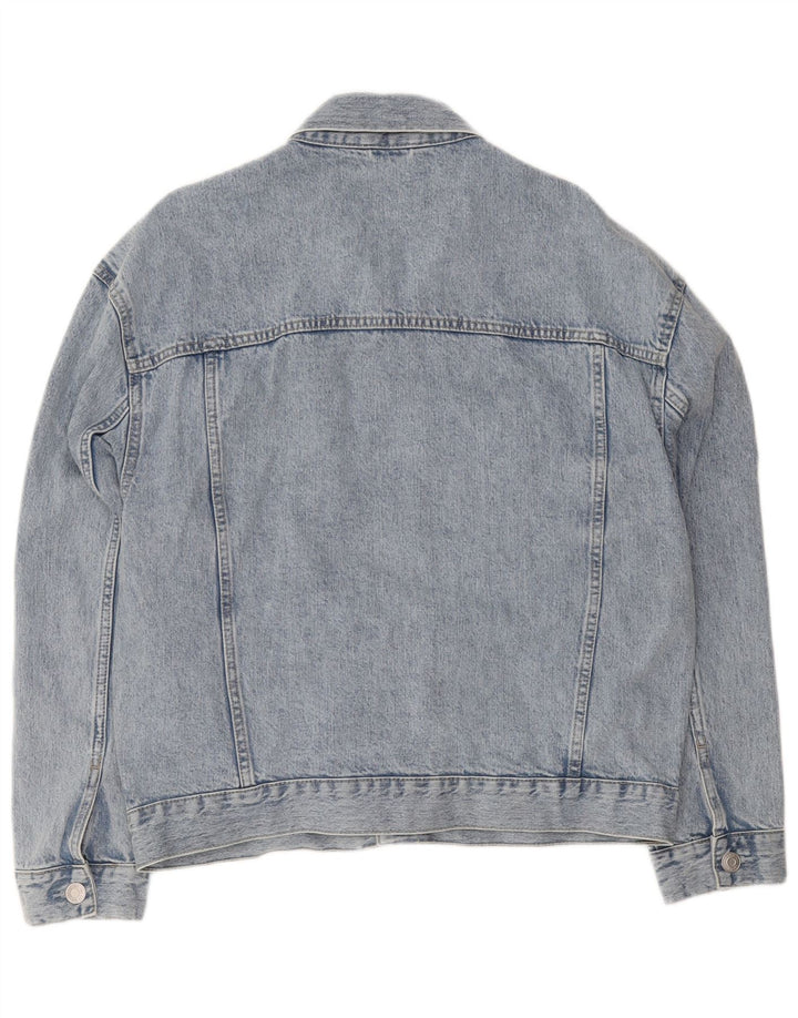 Мужская джинсовая куртка оверсайз C&A UK 40, большой синий хлопок