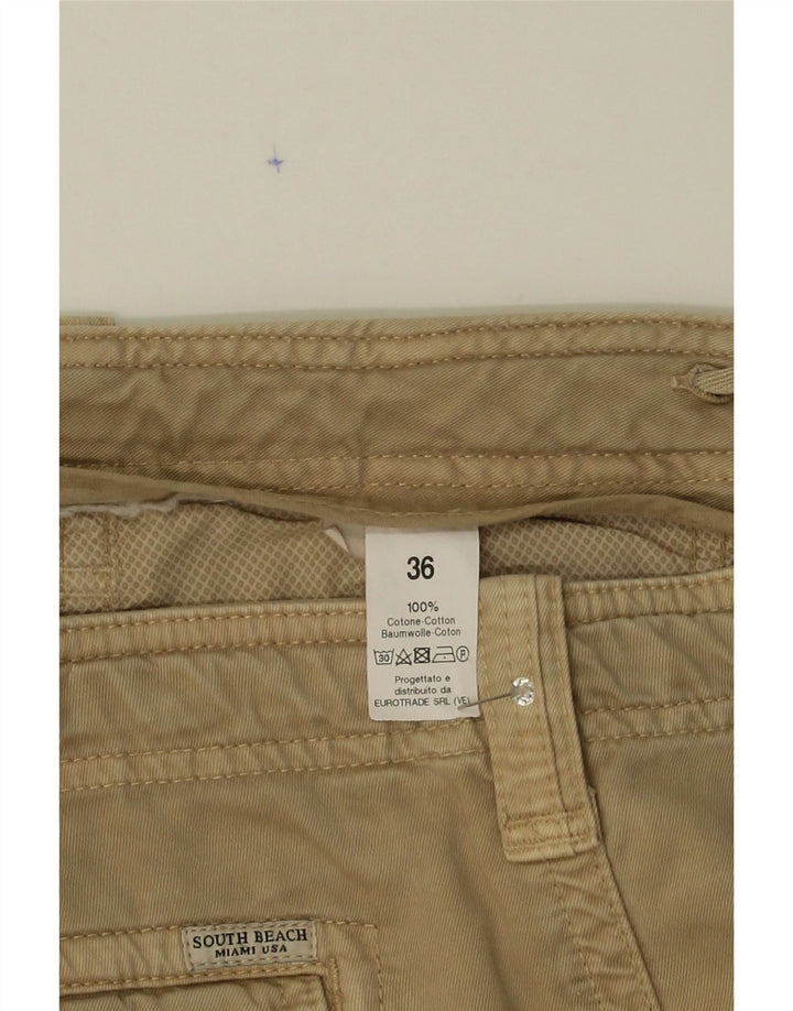 VINTAGE Mens Miami Cargo Shorts W36 Large  Beige Cotton Vintage Vintage and Second-Hand Vintage from Messina Hembry 