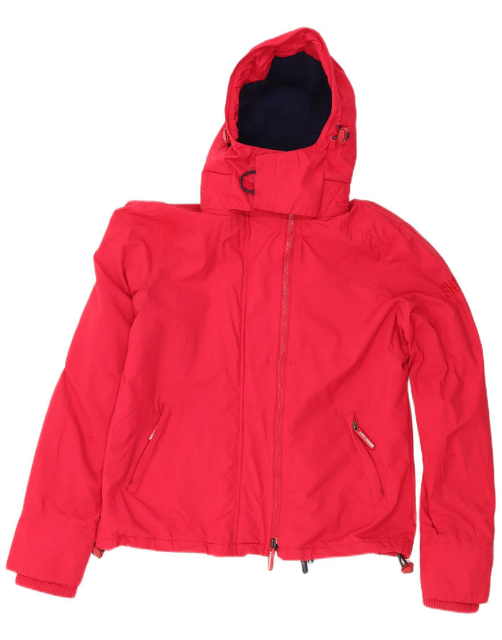 Женская ветровка с капюшоном Superdry UK 16, большая красная