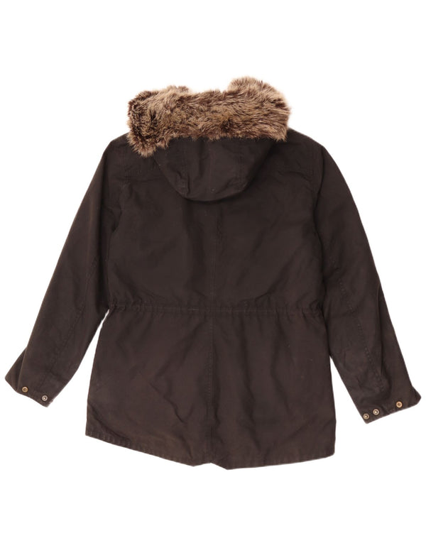 Женская куртка Barbour из вощеного хлопка с капюшоном UK 12, средний черный
