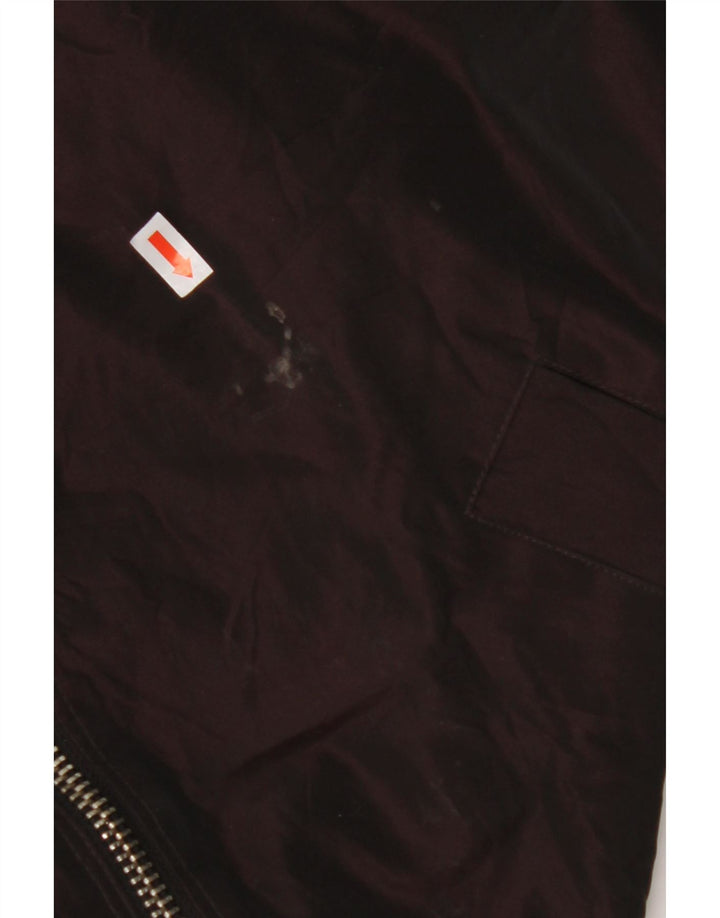 CALVIN KLEIN Женский бомбер оверсайз с капюшоном UK 14 Средний бордовый