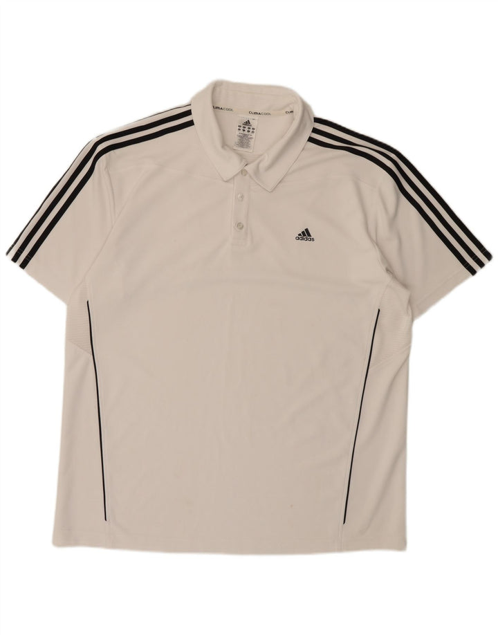 Мужская рубашка поло Adidas Climacool XL, белый полиэстер