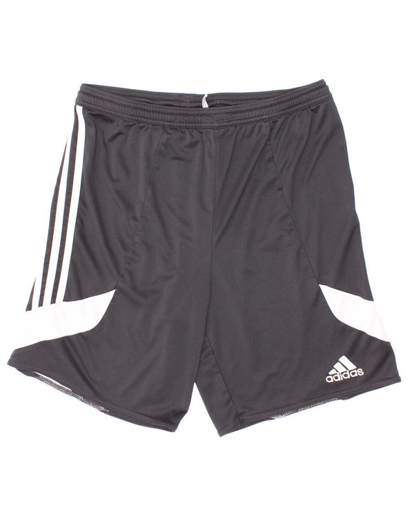 Спортивные шорты Adidas Climalite для мальчиков 13-14 лет XL, черные цветные блоки