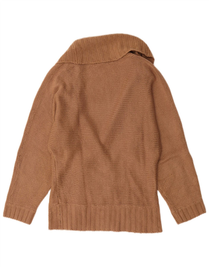 Женский кардиган Zara UK 14, средний коричневый цвет