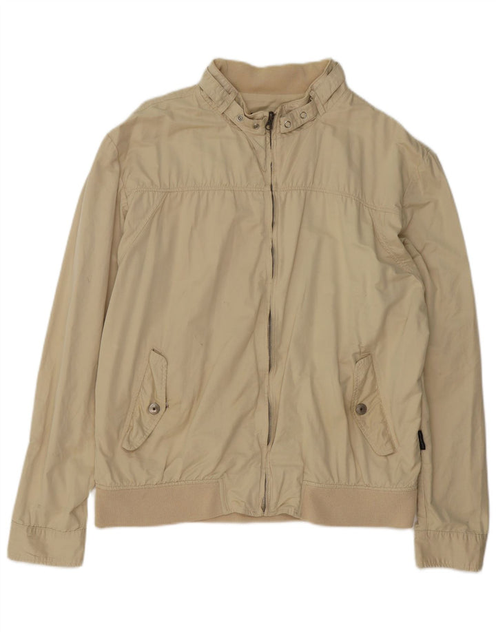 Мужская куртка-бомбер Sergio Tacchini UK 44 2XL, бежевый хлопок