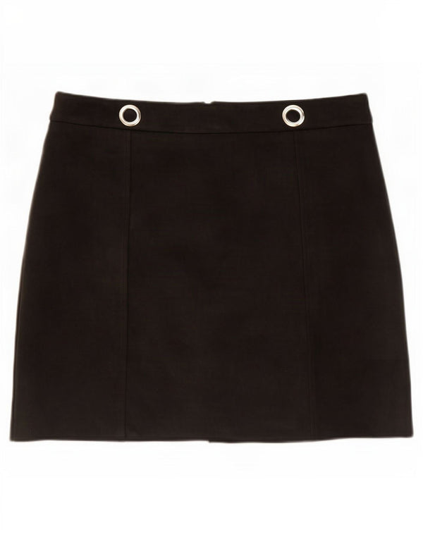 Женская мини-юбка M&Co UK 12 Medium W32, черный полиэстер