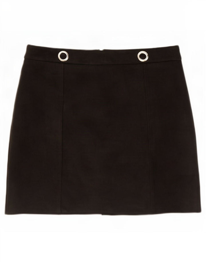 Женская мини-юбка M&Co UK 12 Medium W32, черный полиэстер