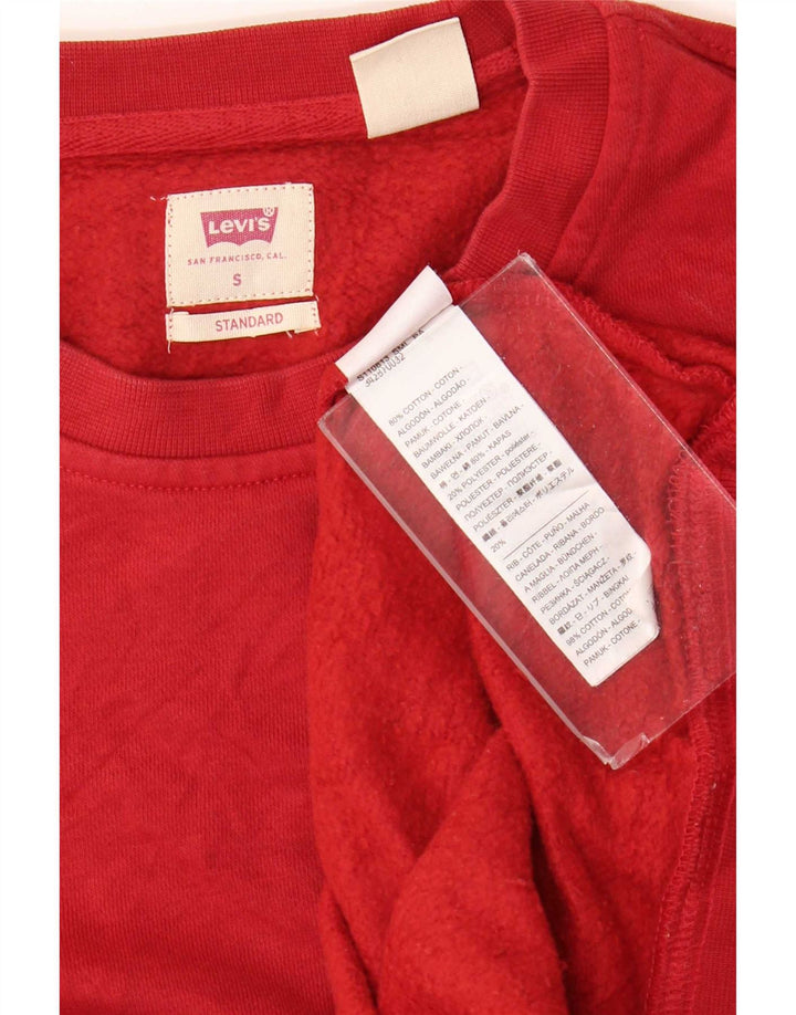 Мужской джемпер-свитшот Levi's Standard, маленький красный, хлопковый