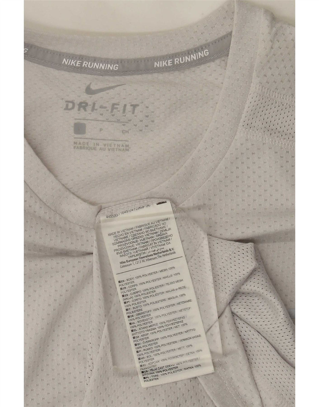 Мужская футболка Nike Dri Fit, маленький серый полиэстер
