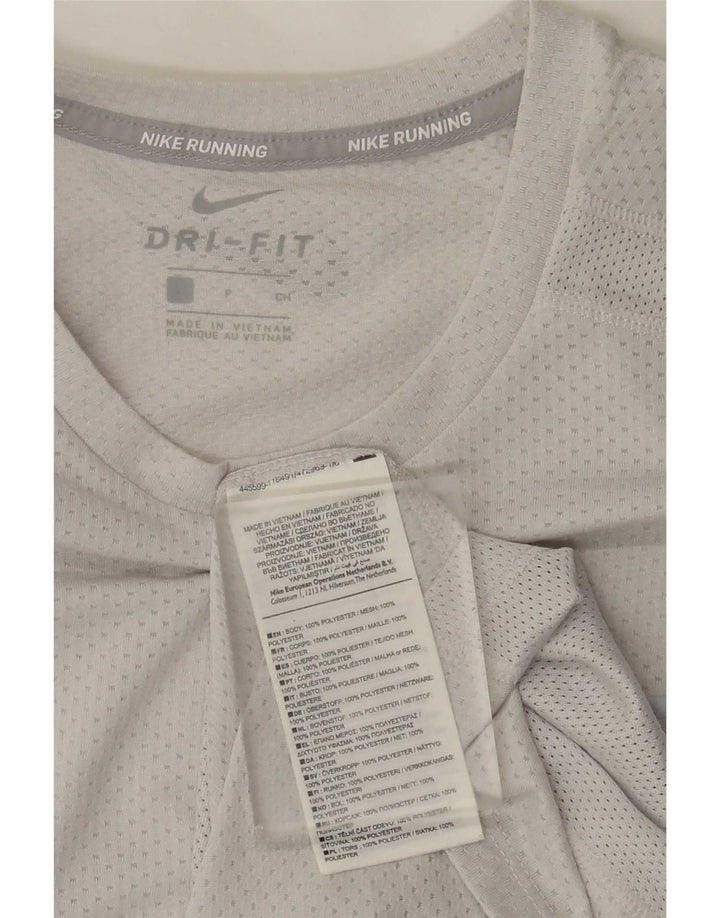 Мужская футболка Nike Dri Fit, маленький серый полиэстер