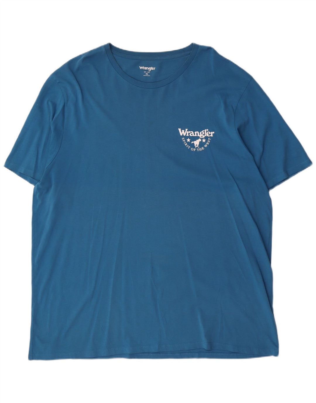 Мужская футболка Wrangler 2XL, синяя, хлопок