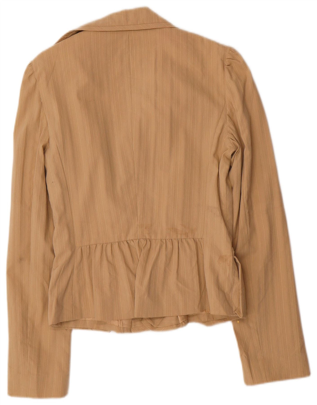 LUISA SPAGNOLI Женский открытый пиджак IT 40, маленький бежевый в тонкую полоску