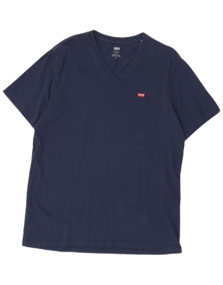 Мужская футболка Levi's Standard, большая, темно-синяя