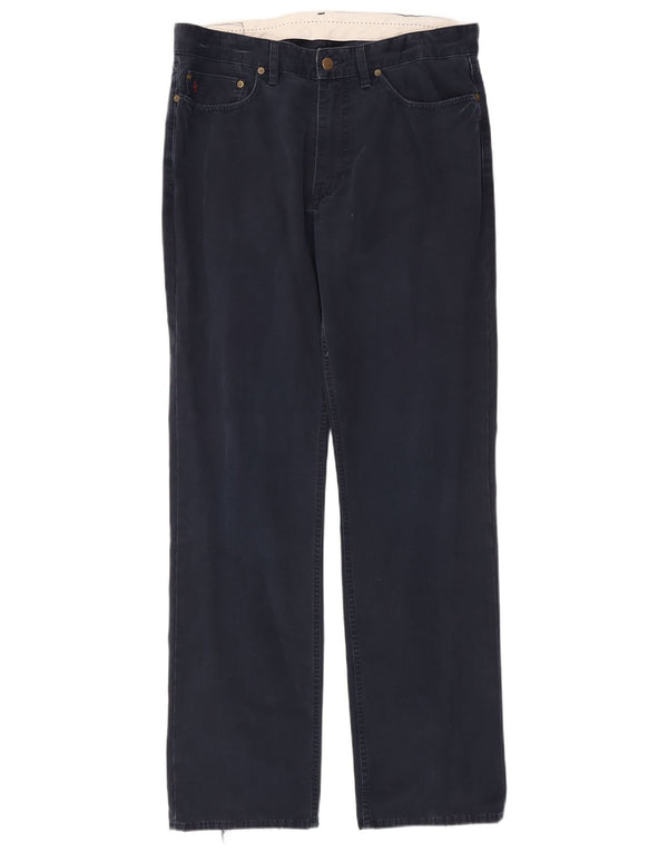 Мужские прямые повседневные брюки Polo Ralph Lauren W36 L34 темно-синие, хлопковые