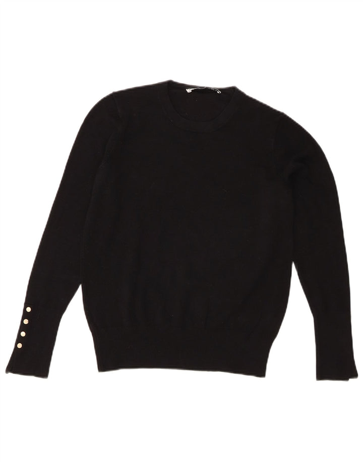 Женский джемпер с круглым вырезом Zara UK 12, средний черный