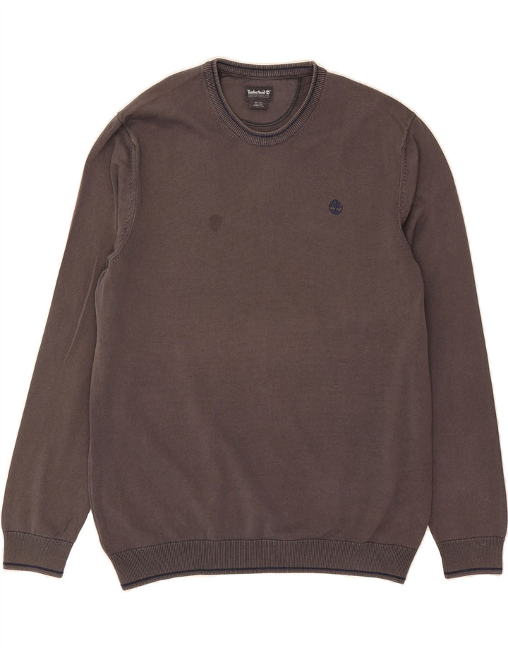 TIMBERLAND Mens Crew Neck Jumper Sweater XL Grey Cotton Vintage Timberland and Second-Hand Timberland from Messina Hembry 