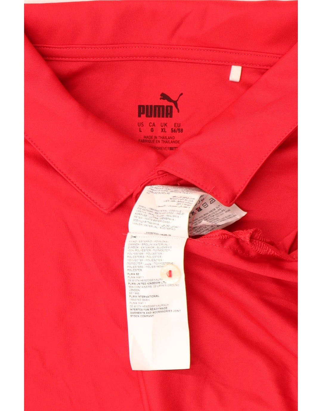 Мужская рубашка-поло PUMA XL, красный полиэстер