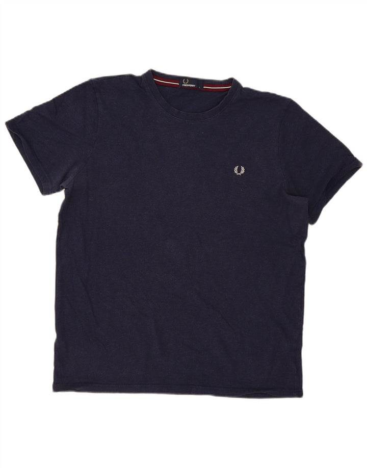 Мужская футболка Fred Perry, большой темно-синий хлопок