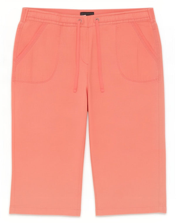 Женские капри Marks & Spencer UK 18 XL W38 L20 розовые льняные