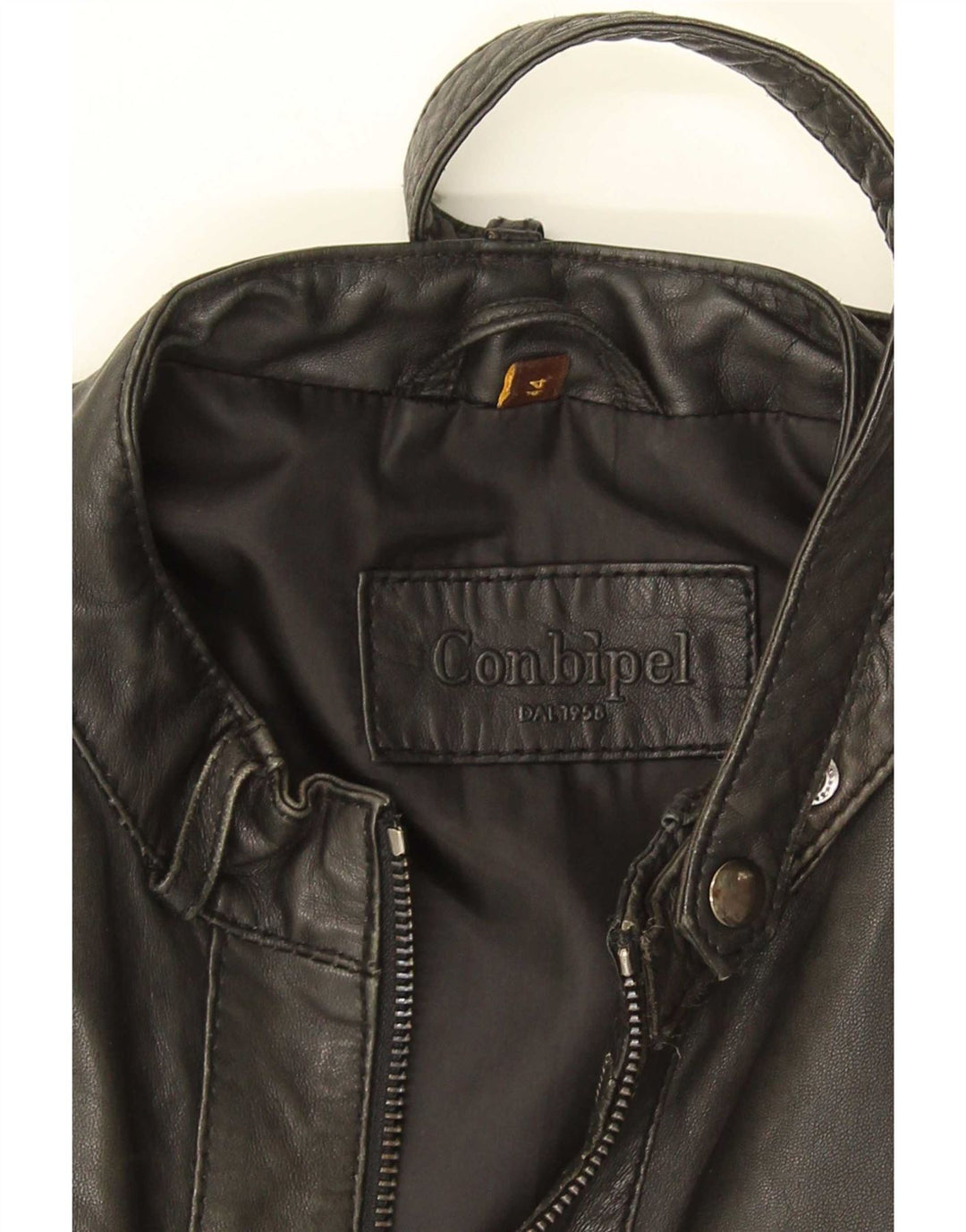 Женская кожаная куртка-бомбер Conbipel IT 44 Medium Black Leather