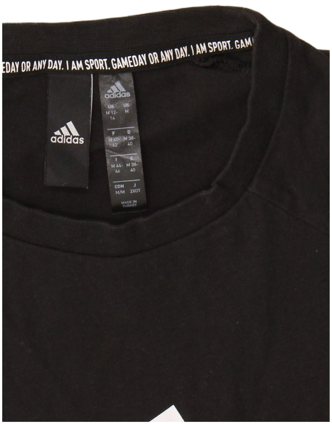 ADIDAS Womens Graphic Vest Top UK 12/14 Medium Black