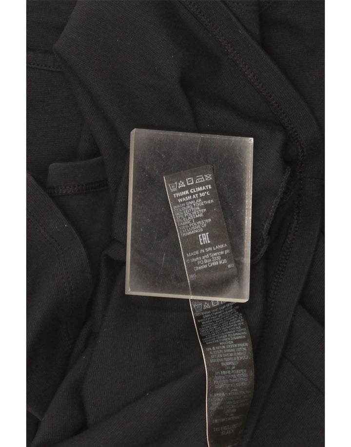 Женская туника с рукавом 3/4 Marks & Spencer UK 12, средний черный хлопок