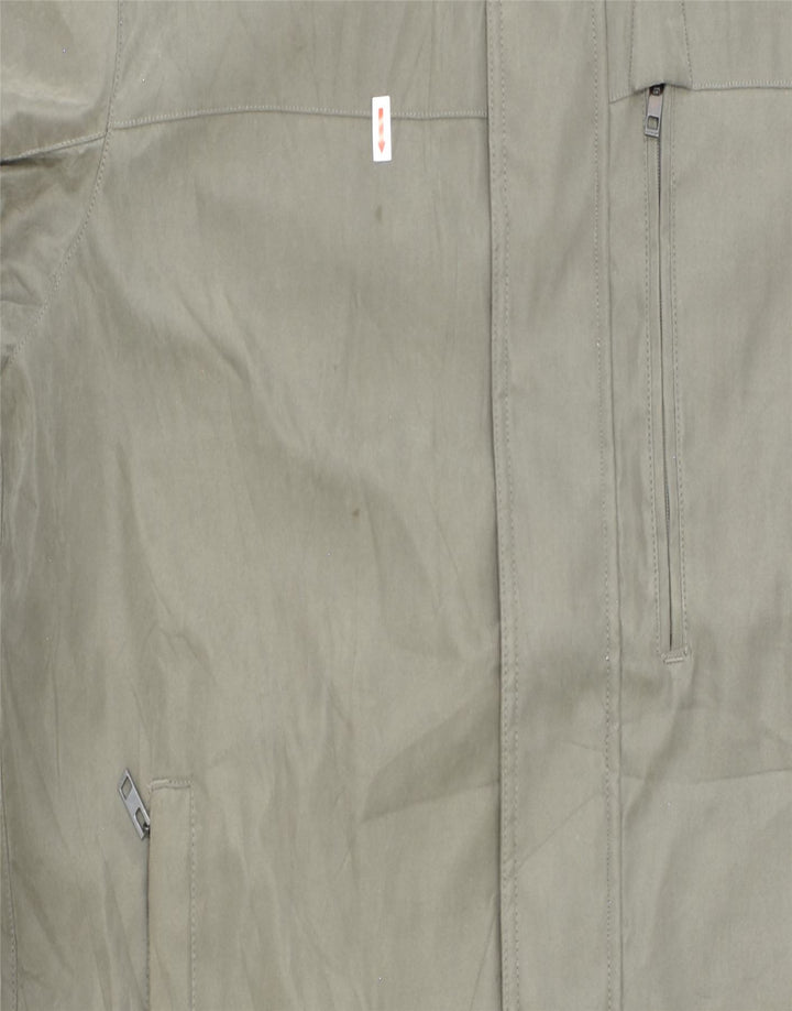 MICHAEL KORS Mens Bomber Jacket UK 42 XL Grey Polyester | Vintage | Thrift | Second-Hand | Used Clothing | Messina Hembry 