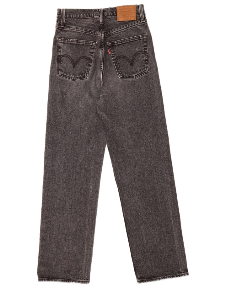 Женские прямые джинсы Levi's Ribcage W25 L27, серый хлопок