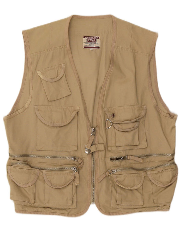 Мужской жилет Rifle Utility Gilet UK 40, большой размер, бежевый, хлопок